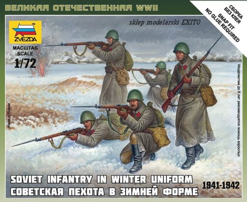 Przejdź do produktu ZVEZDA 6197 - 1:72 Soviet Infantry in winter uniform 1941-42