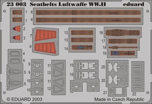 Przejdź do produktu EDUARD 23003 - 1:24 Seatbelts Luftwaffe WWII