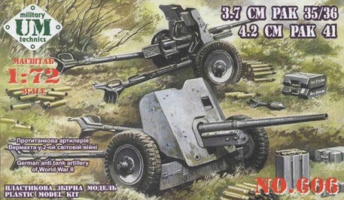 Przejdź do produktu UNIMODELS 606 - 1:72 3,7cm PAK35/35 & 4,2cm PAK 41