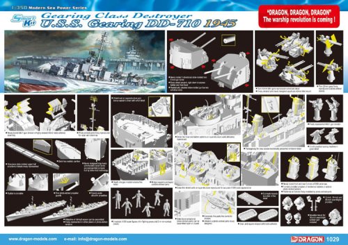 Przejdź do produktu DRAGON 1029 - 1:350 U.S.S. Gearing DD-710, 1945