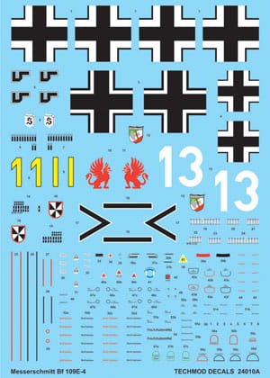 Przejdź do produktu TECHMOD 24010 - 1:24 Messerschmitt Bf-109E-4 w/masks