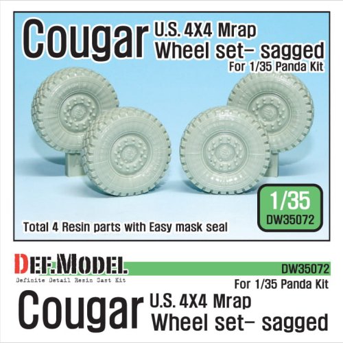 Przejdź do produktu DEF MODEL DW35072 - 1:35 Cougar 4X4 MRAP Sagged Wheel set