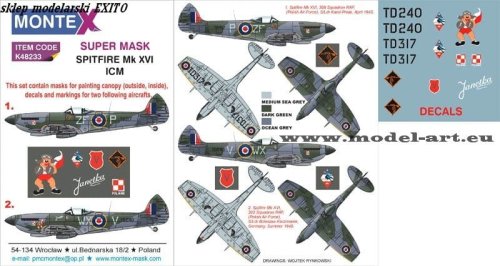 Przejdź do produktu MONTEX K48233 - 1:48 Spitfire Mk XVI