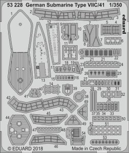 EDUARD 53228 - 1:350 German Submarine Type VIIC/41