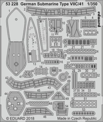 Przejdź do produktu EDUARD 53228 - 1:350 German Submarine Type VIIC/41
