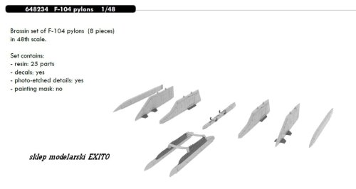 Przejdź do produktu EDUARD 648234 - 1:48 F-104 pylons