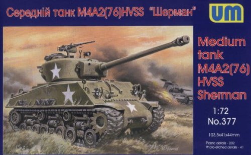Przejdź do produktu UNIMODELS 377 1:72 M4A2(76)W HVSS Sherman