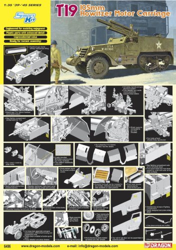 Przejdź do produktu DRAGON 6496 - 1:35 T19 105mm Howitzer Motor Carriage