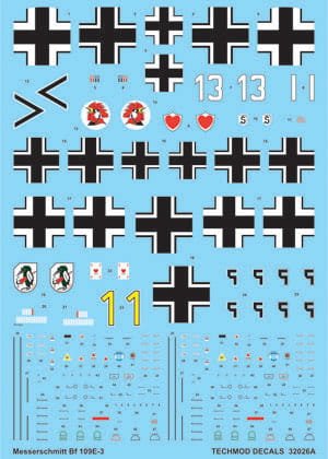 Przejdź do produktu TECHMOD 32026 - 1:32 Messerschmitt Bf-109 E-3 w/masks