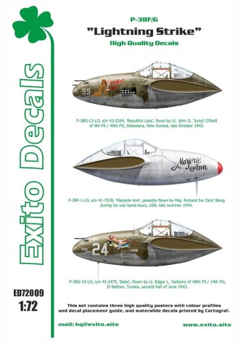 Przejdź do produktu EXITO DECALS ED72009 - 1:72 Lightning Strike