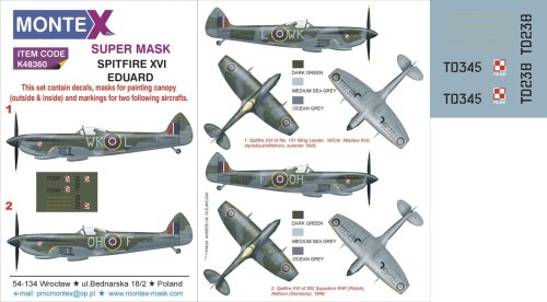 Przejdź do produktu MONTEX K48360 - 1:48 Spitfire Mk.XVI