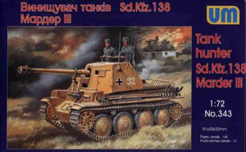Przejdź do produktu UNIMODELS 343 - 1:72 Marder III Sd 138 WWII German self-propelled gun