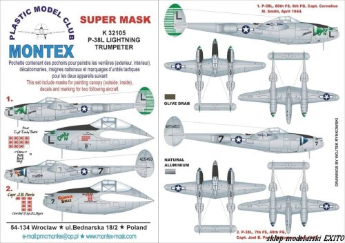 Przejdź do produktu MONTEX K32105 - 1:32 P-38 L