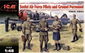 ICM 48084 - 1:48 Soviet Air Foce Pilots and Ground Personnel (1943-1945)