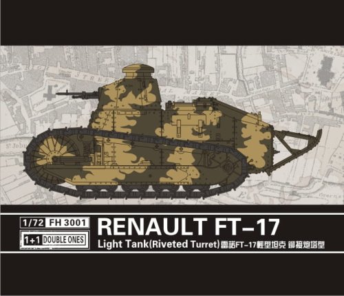 Przejdź do produktu FLYHAWK 3001 - 1:72 Renault FT-17 Light Tank (Riveted turret) 1+1
