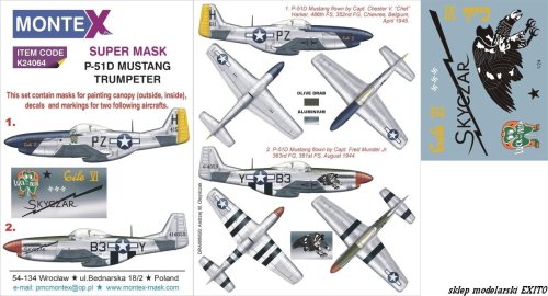 Przejdź do produktu MONTEX K24064 - 1:24 P-51D Mustang