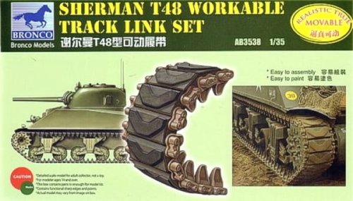 Przejdź do produktu BRONCO AB 3538 - 1:35 Sherman T48 Workable Track Link Set