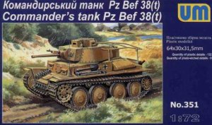 UNIMODELS 351 - 1:72 Command Tank Pz.Bef 38 (t)