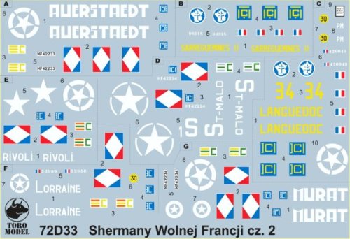 Przejdź do produktu TORO MODEL 72D33 - 1:72 Shermany Wolnej Francji cz.2