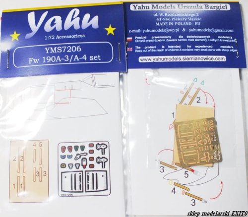 Przejdź do produktu YAHU YMS7206 - 1:72 Fw-190 A-3/A-4 zestaw akcesoriów