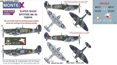 Przejdź do produktu MONTEX K48236 - 1:48 Spitfire Mk.Vb