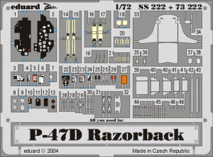 EDUARD 73222 - 1:72 P-47D-20