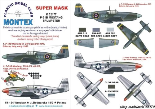 Przejdź do produktu MONTEX K32177 - 1:32 P-51 B Mustang