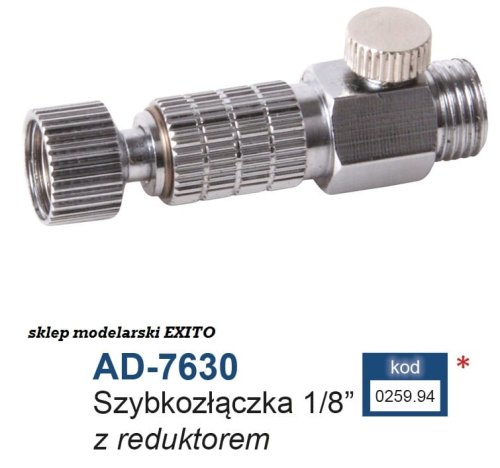 Przejdź do produktu ADLER AD-7630 - Szybkozłączka 1/8 cala z regulatorem ciśnienia