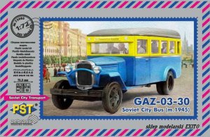 PST/ZEBRANO 72083 - 1:72 GAZ-03-30 Soviet City Bus ( m.1945 )