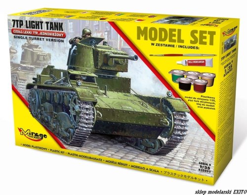 Przejdź do produktu MIRAGE 835092 - 1:35 Polski lekki czołg 7TP - Model Set