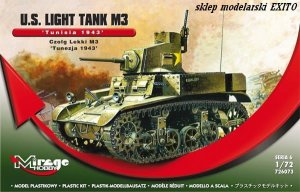 MIRAGE 726073 - 1:72 U.S. Light Tank M3 - Tunisia 1943