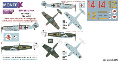 Przejdź do produktu MONTEX K48275 - 1:48 Messerschmitt Bf 109E-1