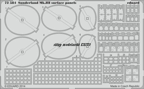Przejdź do produktu EDUARD 72584 - 1:72 Sunderland Mk.III surface panels