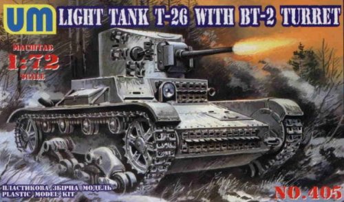 Przejdź do produktu UNIMODELS 405 - 1:72 T-26 with BT-2 turret