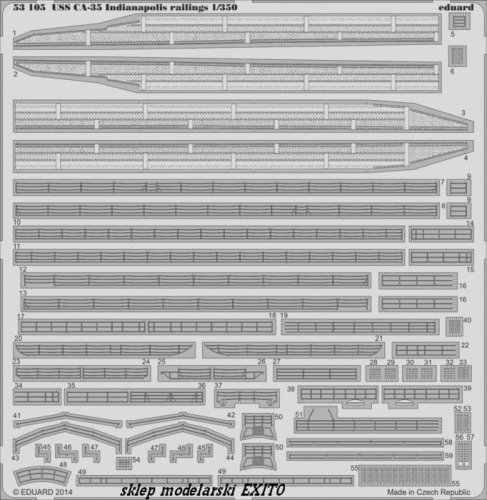 Przejdź do produktu EDUARD 53105 - 1:350 USS CA-35 Indianapolis railings