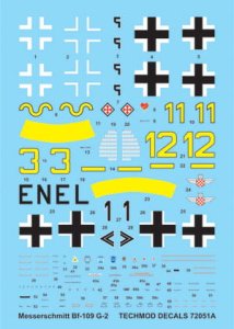 TECHMOD 72051 - 1:72 Messerschmitt Bf-109G-2 w/masks