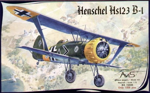 Przejdź do produktu AVIS 72006 - 1:72 Henschel Hs-123 B-1