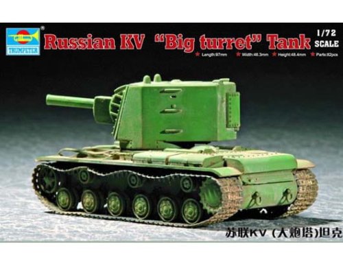 Przejdź do produktu TRUMPETER 07236 - 1:72 Soviet KV Big turret tank