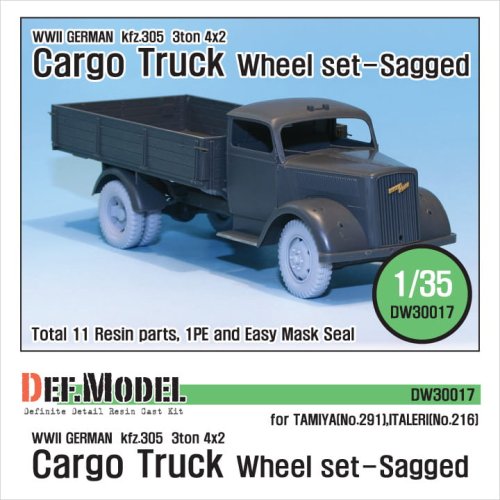 Przejdź do produktu DEF MODEL DW30017 - 1:35 German Kfz.305 3t Cargo Truck ( Opel )Wheel set Sagged