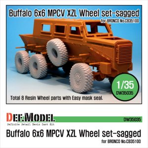 DEF MODEL DW35035 - 1:35 Buffalo 6x6 MPCV Mich. XZL Sagged Wheel set