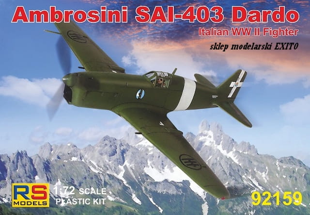 Przejdź do produktu RS MODELS 92159 - 1:72 Ambrosini SAI-403 Dardo
