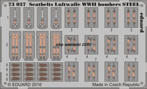 Przejdź do produktu EDUARD 73037 - 1:72 Seatbelts Luftwaffe WWII bombers - Steel
