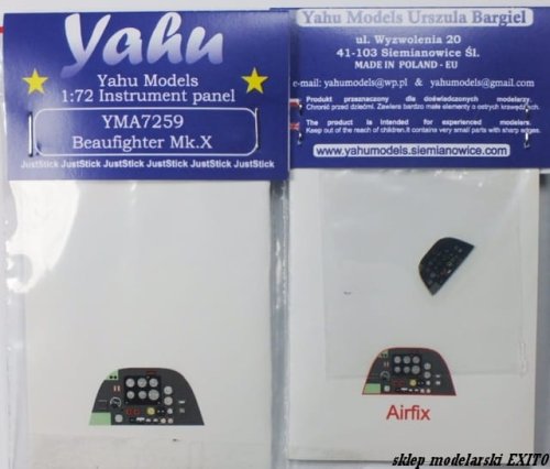 Przejdź do produktu YAHU YMA7259 - 1:72 Beaufighter Mk.X tablica przyrządów