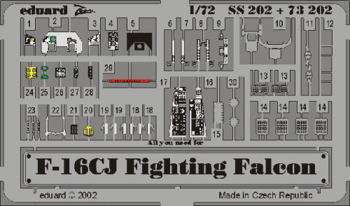 Przejdź do produktu EDUARD SS202 - 1:72 F-16C