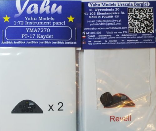 Przejdź do produktu YAHU YMA7270 - 1:72 Stearman PT-17 Kaydet tablica przyrządów