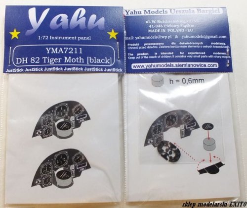 Przejdź do produktu YAHU YMA7211 - 1:72 DH-82 Tiger Moth tablica przyrządów