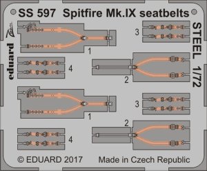 EDUARD SS597 - 1:72 Spitfire Mk.IX seatbelts - Steel