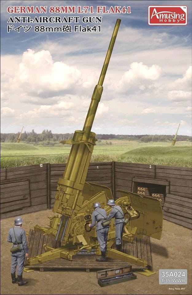 Przejdź do produktu AMUSING HOBBY 35A024 - 1:35 German 88mm L71 Flak41 Anti-Aircraft Gun