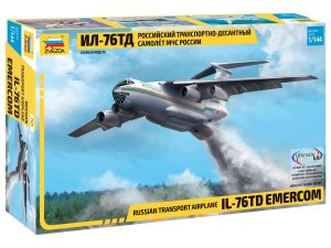 ZVEZDA 7029 - 1:144 IL-76 TD Emercom - Russian Transport Airplane