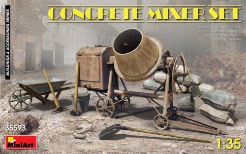 Przejdź do produktu MINIART 35593 - 1:35 Concrete Mixer Set